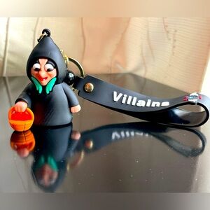 Evil Queen Grimhilde Villains Wrist Keychain Bag Bell Charm Disney Snow White
